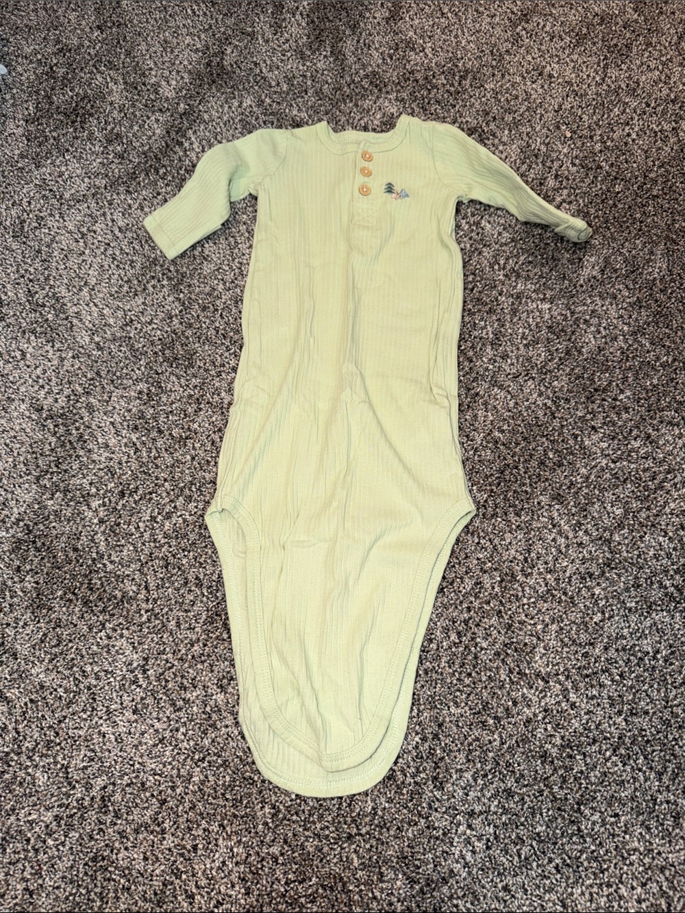 Baby Essentials Light Green Sleep Sack with Front Buttons